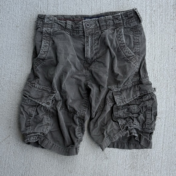 American Eagle Outfitters Other - American Eagle Outfitters Cargo Shorts Men's 32 Gray Military Distressed